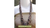 Mix Colors Necklace Seed Beading